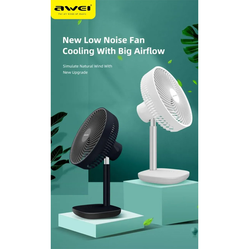 Picture of Awei F23 Low Noise Desktop Fan - Black