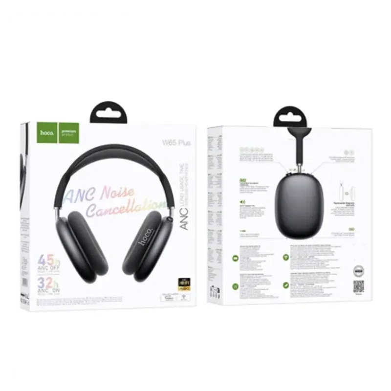 Picture of Hoco W65 Plus ANC Wireless Bluetooth Headphones - Black