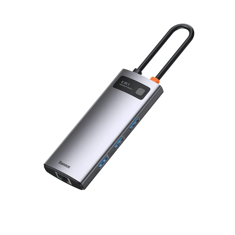 Picture of Baseus Metal Gleam Series/ Starjoy 6 in 1 Multifunctional Type-C Hub -  Silver