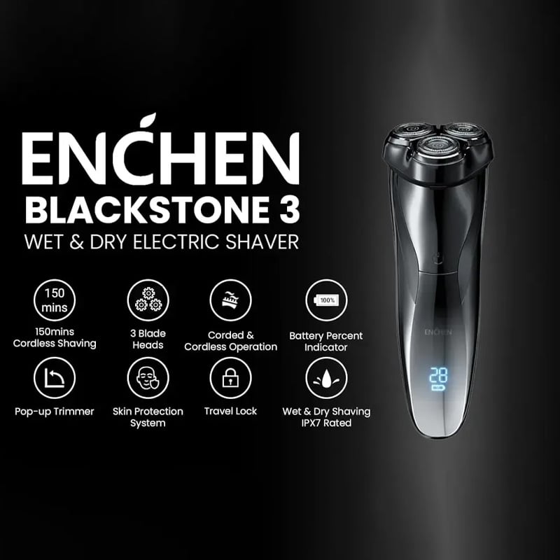 Picture of ENCHEN Blackstone 3 Rotary Shaver -  GRAY