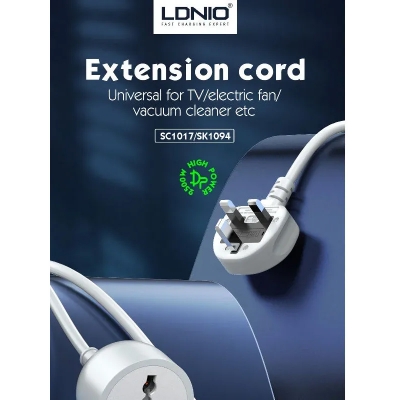 Picture of LDNIO SC1017 Universal Power Strip with Extension Power Cord 5m -  Bright White