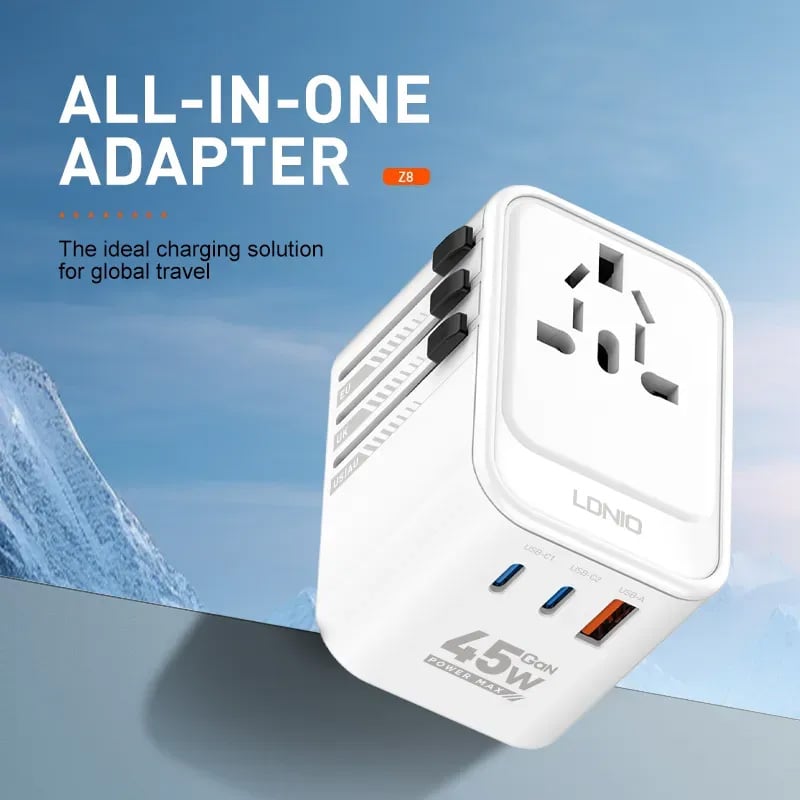 Picture of Ldnio Z8 45W Universal Travel Adapter -  White