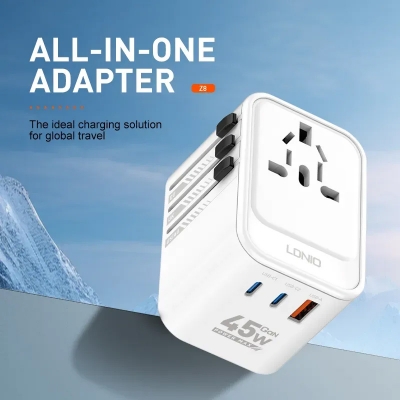 Picture of Ldnio Z8 45W Universal Travel Adapter -  White