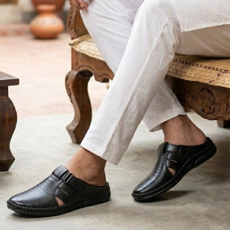 Picture of Men’s Half Sacchi Formal Shoe - Black