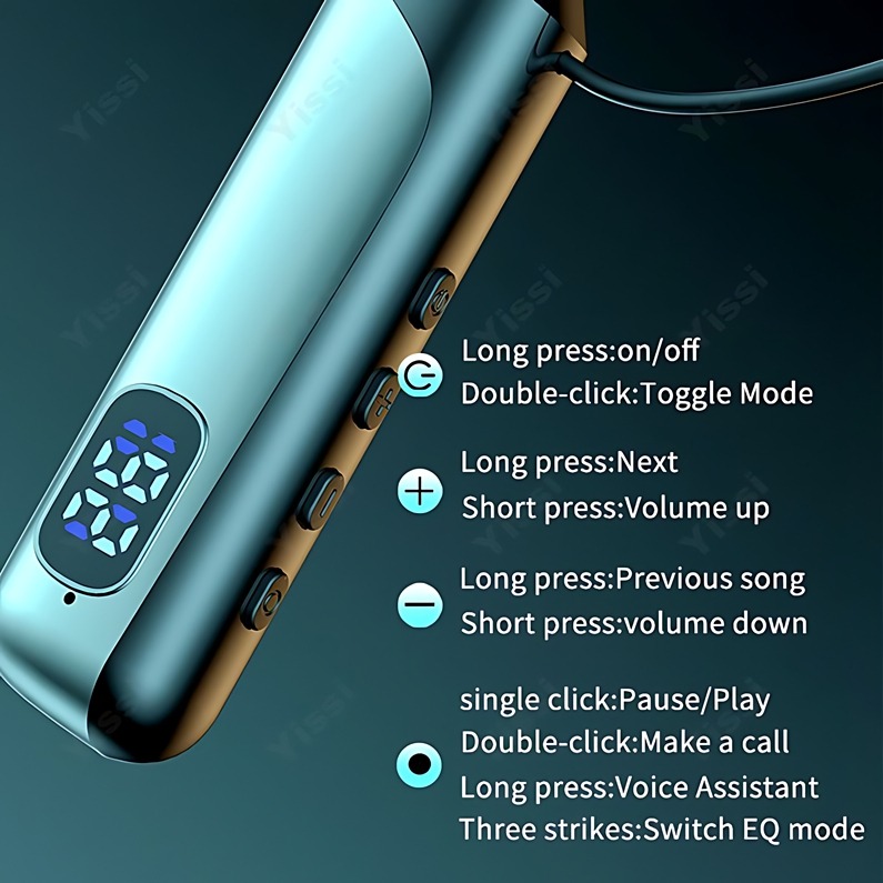 Picture of Recrsi RE-NY060 Wireless Neckband Earphones
