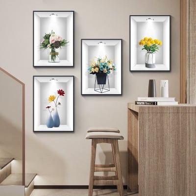 Picture of 3D Live Plant Wallpaper BB01-04-White
