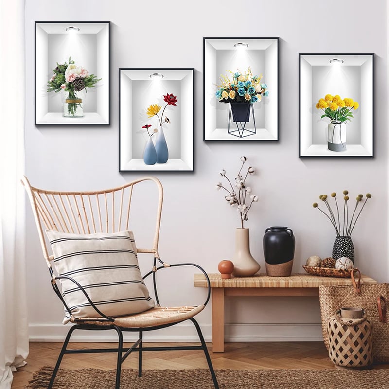 Picture of 3D Live Plant Wallpaper BB01-04-White