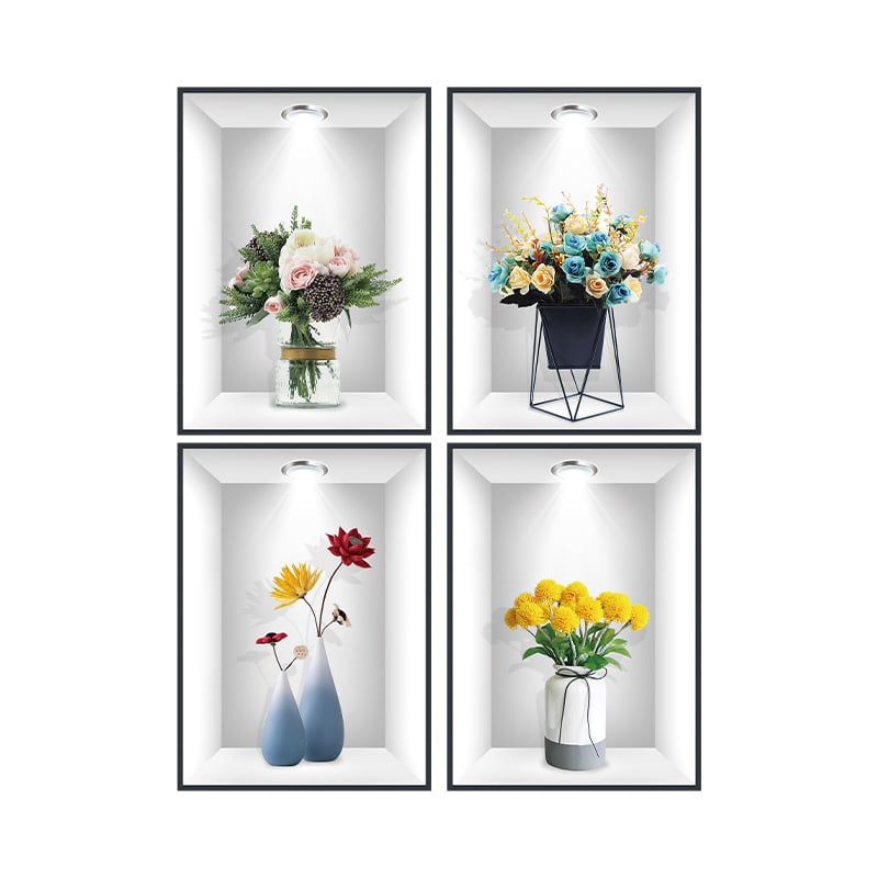 Picture of 3D Live Plant Wallpaper BB01-04-White