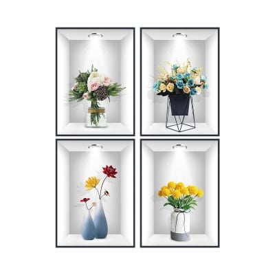 Picture of 3D Live Plant Wallpaper BB01-04-White