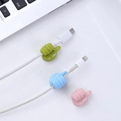 Picture of 10 PCS Creative Silicone Thumb Wall Hook - Multifunction Adhesive Cable Clip, Self-Adhesive Thumb Hook, Cable Organizer Clips and Key Hanger-Multicolor