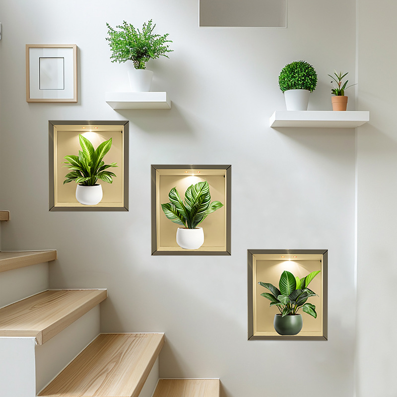 Picture of 3D Live Plant Wallpaper, Sticker, Home Decor ACC33148-Brown