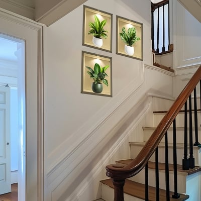 Picture of 3D Live Plant Wallpaper, Sticker, Home Decor ACC33148-Brown