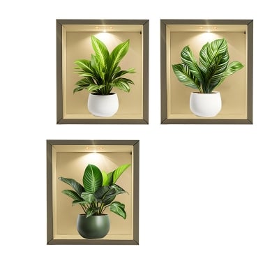 Picture of 3D Live Plant Wallpaper, Sticker, Home Decor ACC33148-Brown