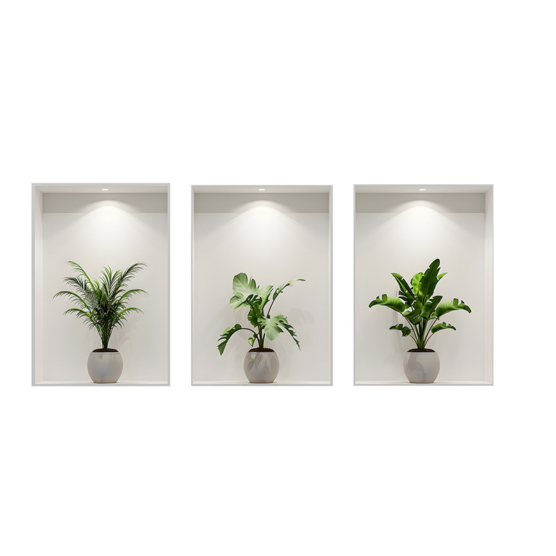 Picture of 3D Live Plant Wallpaper, Sticker, Home Decor ACC34003-White