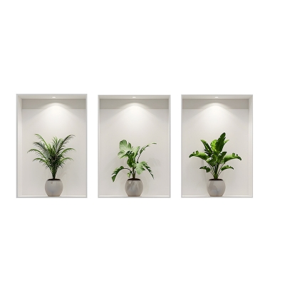 Picture of 3D Live Plant Wallpaper, Sticker, Home Decor ACC34003-White