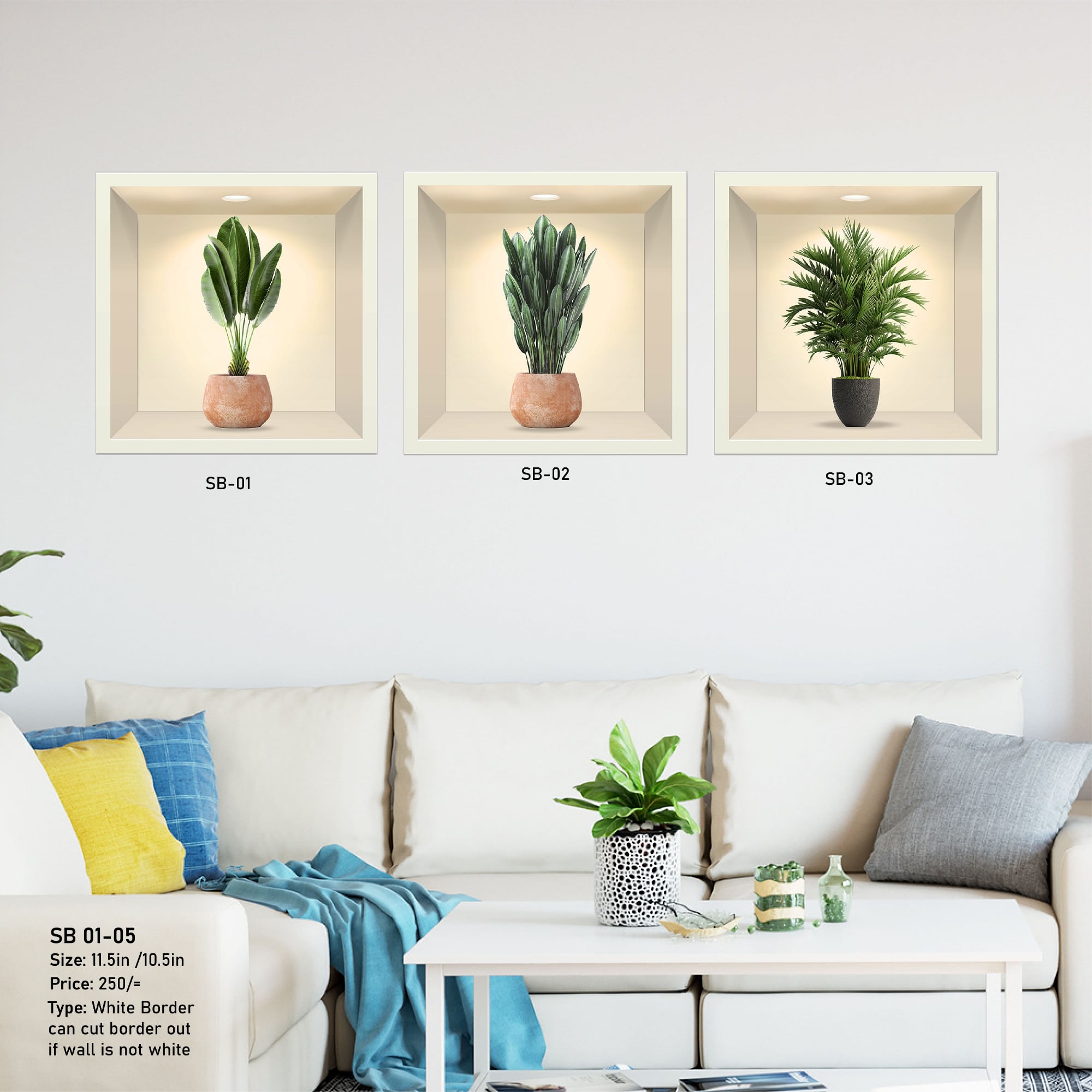 Picture of Removable Vinyl Wall Stickers for Living Room Bedroom Sofa Background Wall Stickers Home Decor SB 01-05