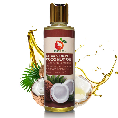 Picture of Organicoo Extra Virgin Cold Pressed Coconut Oil – 100% Pure – For Hair, Skin & Body – 200ml Jar
