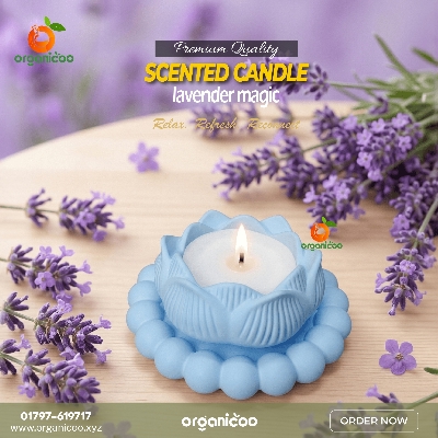 Picture of Decorative Lotus Candle Set 50g | Aromatherapy Flower Candle | Long Burning Mini Candle | | Lavender, Rose, Jasmine, Vanilla, Chocolate