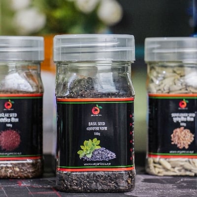 Picture of Tokmar Dana / Basil Seeds Jar 100g-200g (Clean)