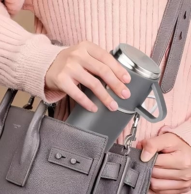 Picture of 3-Cup Stainless Steel Flask – 500ml Capacity - Dark Ash