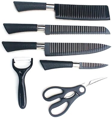 Picture of 6-Piece Cooking Knife Set – পারিবারিক রান্নায় আধুনিক ছোঁয়া!  - Black