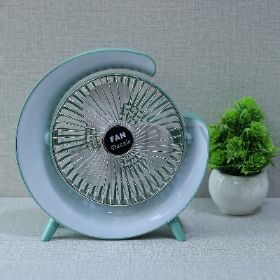 Picture of Portable Desk Fan with LED Light – USB Rechargeable, Quiet & Stylish 