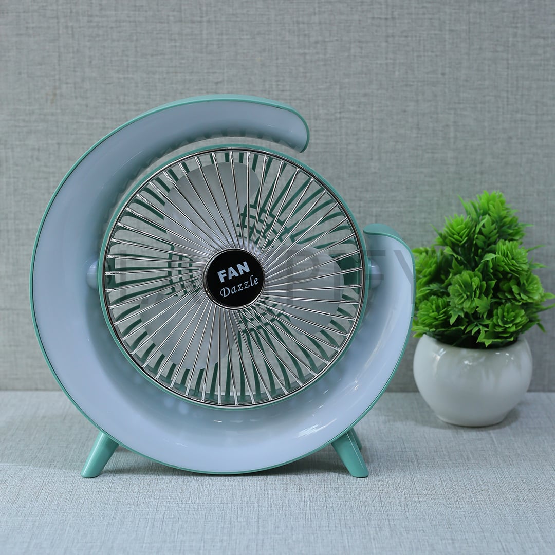 Picture of Mini Fan with LED Light – Travel-Friendly & Rechargeable Cooling Fan 