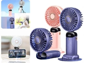 Picture of ✅ Buy Portable Cooling Fan with 5 Speeds & Digital Display  - Pink
