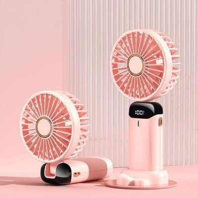 Picture of ✅ Digital Display Rechargeable Fan – Quiet & Adjustable  - Pink