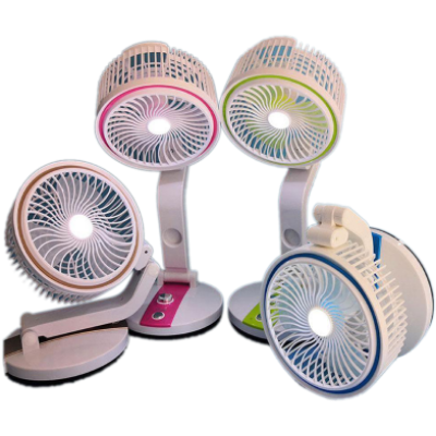 Picture of LR-2018 Compact USB Rechargeable Fan with LED Light – Stay Cool Anytime, Anywhere 