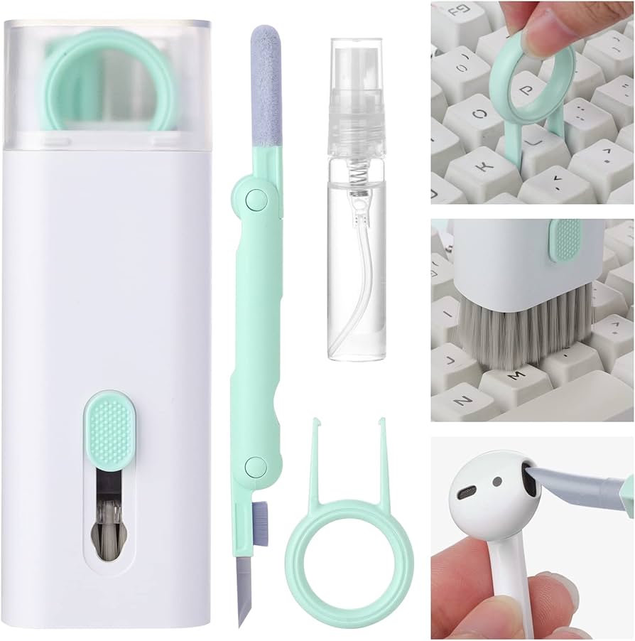 Picture of 7 in 1 touch screen cleaner brush Earbuds Earphone Cleaning Cleaning Tools Keyboard Cleaner Kit Airpod Screen Cleaner Pen kit  - White