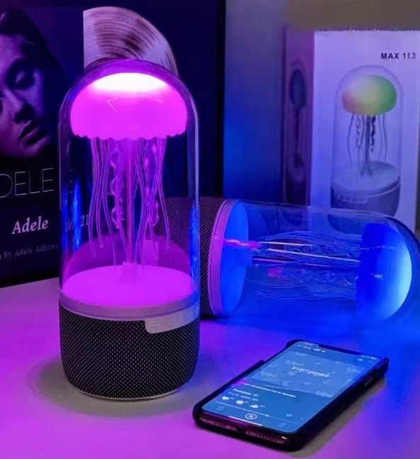 Picture of Max 113 Jellyfish Speaker with Colorful Octopus Lights. MAX-113 Smart Light Color Speaker Sound Instrument Max113  - Multicolor