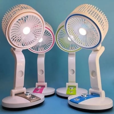 Picture of 🔆 LR‑2018 Foldable USB Fan – LED Light & Long Battery Life  - Green