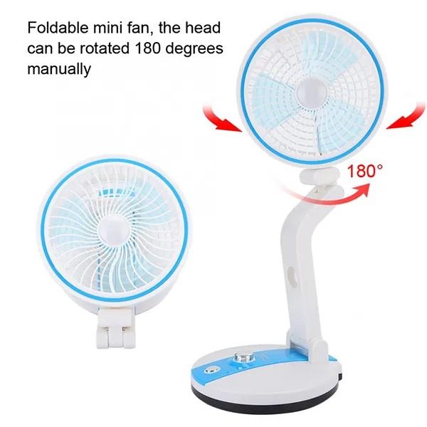 Picture of 💡 LR‑2018 Rechargeable USB Fan – Folding LED Lamp Included  - Green