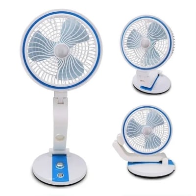 Picture of Rechargeable Portable Fan LR-2018 with LED Light – Ideal for Office & Camping - Green