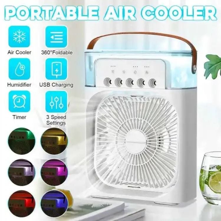Picture of Rechargeable Air Cooler for Study and Work  - Blue