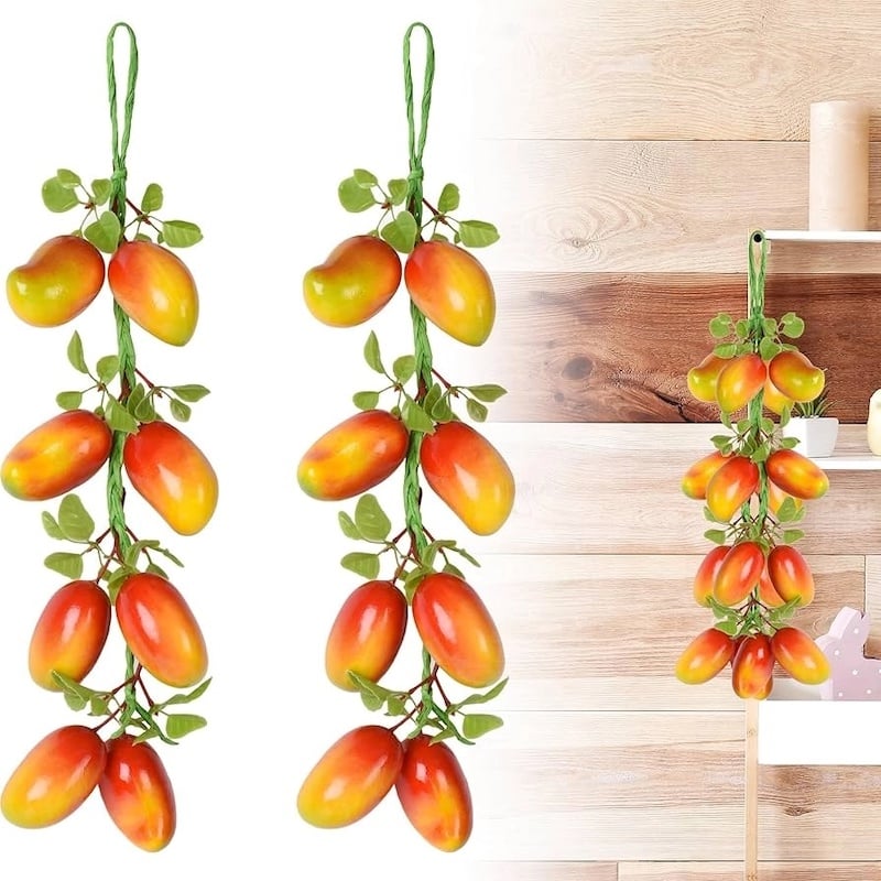 Picture of Artificial Decorative Fruit Foam Garlic Mango Kitchen Decor Podazz-Mango