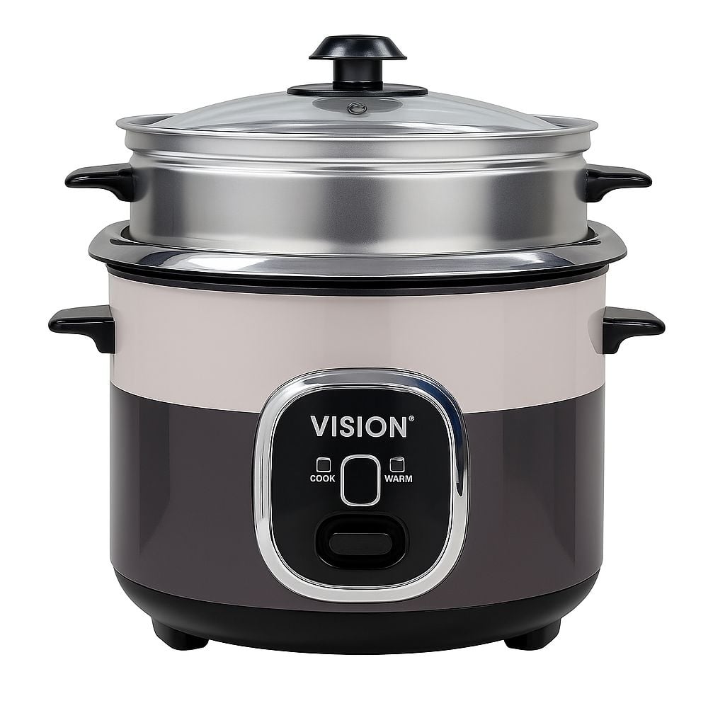 Picture of Vision Rice Cooker with Steamer- 3.0 L REL- Delight (Double Pot) SS Body 1100W Power