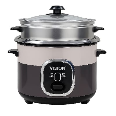 Picture of Vision Rice Cooker with Steamer- 3.0 L REL- Delight (Double Pot) SS Body 1100W Power