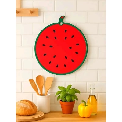 Picture of Cute Watermelon Food Grade High Quality Plastic Cutting Board / Chopping Board (31cm x 27cm)-Watermelon Red