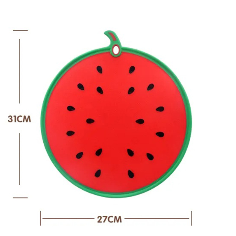 Picture of Cute Watermelon Food Grade High Quality Plastic Cutting Board / Chopping Board (31cm x 27cm)-Watermelon Red