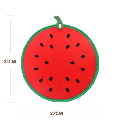 Picture of Cute Watermelon Food Grade High Quality Plastic Cutting Board / Chopping Board (31cm x 27cm)-Watermelon Red