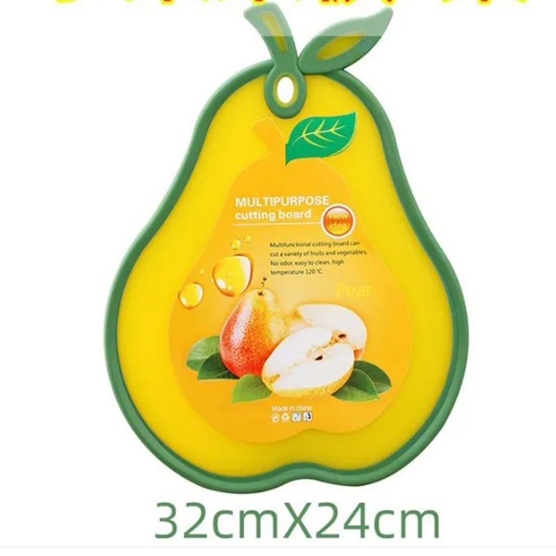 Picture of Cute Pear-Shaped Multipurpose Kitchen Cutting Board/Chopping Board -Yellow Color