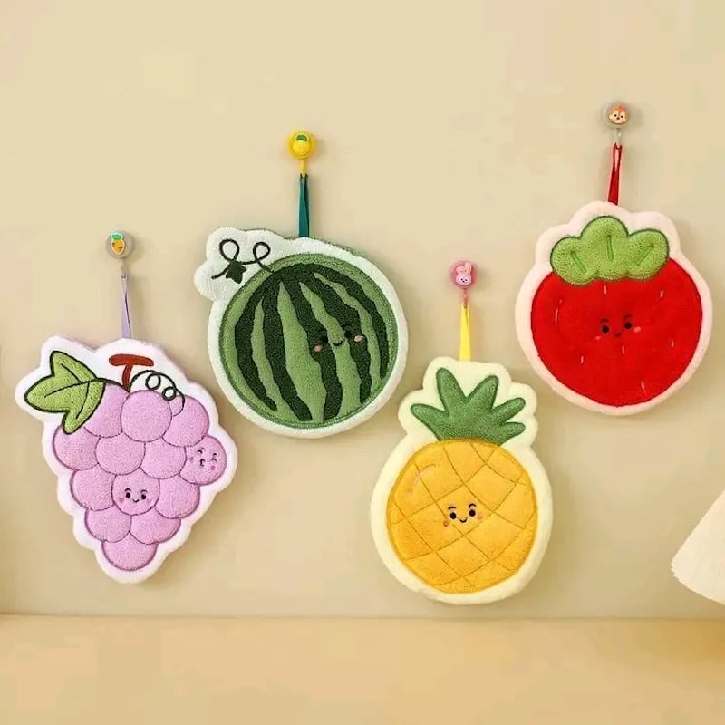 Picture of Cute Fruit Cartoon Hand Towels / Hanging Kitchen Dishcloths