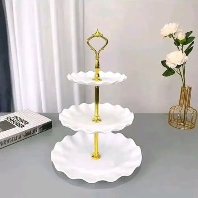Picture of ​Elegant 3-Tier Cupcake Stand / Luxury Dessert Display Platter