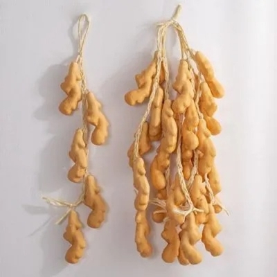 Picture of Realistic Artificial Ginger String / Hanging Fake Vegetable Kitchen Decor-Ginger