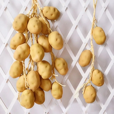 Picture of ​Realistic Artificial Potato String / Hanging Farmhouse Kitchen Decoration-Light Brown