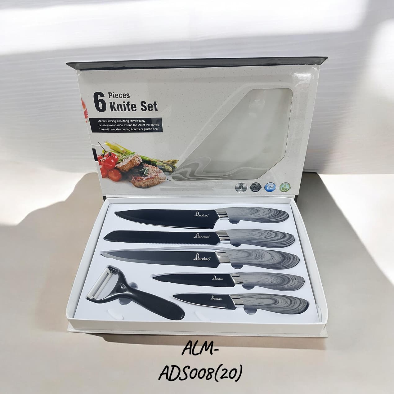 Picture of Premium Quality With Exclusive Design 6 Pcs Knives Set With Vegetable & Fruits Piler 