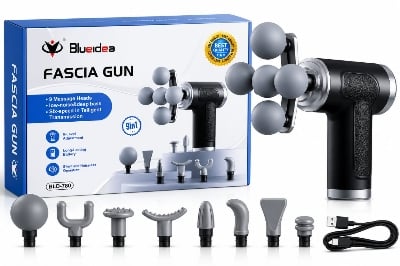 Picture of Blueidea Fascia Gun BLD-780 Professional Deep Tissue Massage Gun with 9 Massage Heads
