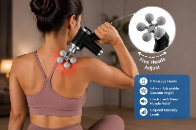 Picture of Blueidea Fascia Gun BLD-780 Professional Deep Tissue Massage Gun with 9 Massage Heads